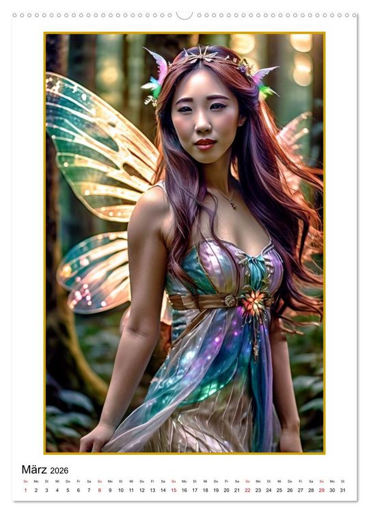 Produktbild: Fantasy-Frauenfiguren (Wandkalender 2026 DIN A2 hoch), CALVENDO Monatskalender