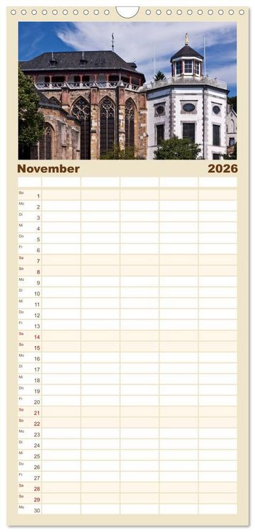 Produktbild: Familienplaner 2026 - Kaiserstadt Aachen mit 5 Spalten (Wandkalender, 21 x 45 cm) CALVENDO