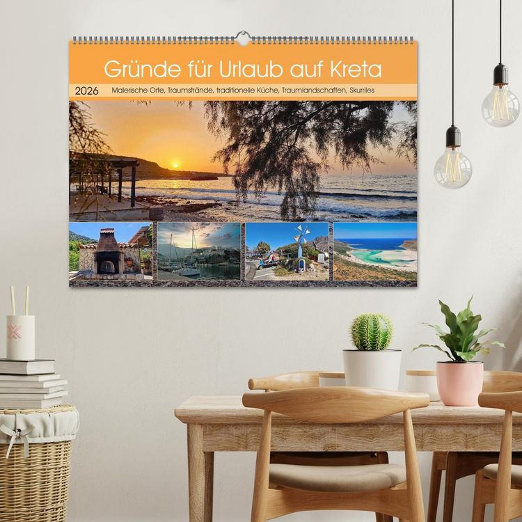 Produktbild: Gr&uuml;nde f&uuml;r Urlaub auf Kreta (Wandkalender 2026 DIN A2 quer), CALVENDO Monatskalender