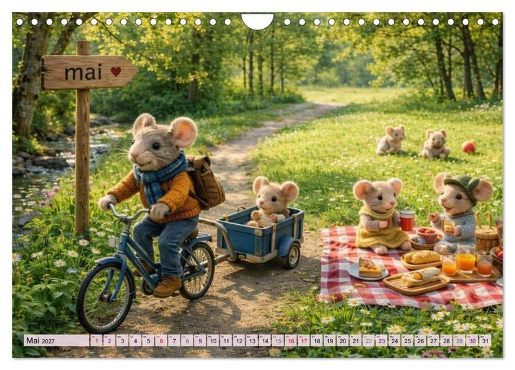 Produktbild: M&auml;usli Kalender (Wandkalender 2027 DIN A4 quer), CALVENDO Monatskalender