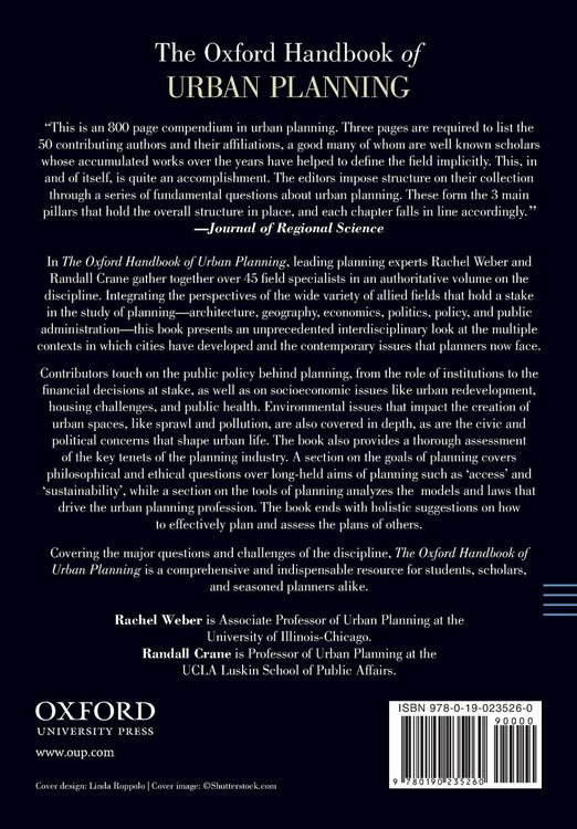 Produktbild: The Oxford Handbook of Urban Planning