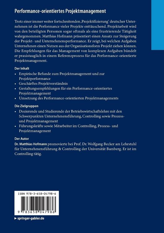 Produktbild: Performance-orientiertes Projektmanagement