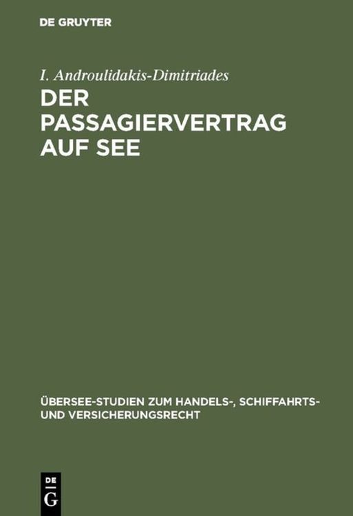Produktbild: Der Passagiervertrag auf See