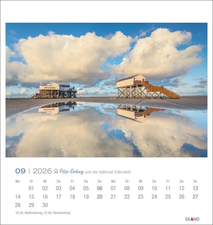 Produktbild: St. Peter-Ording und die Halbinsel Eiderstedt Postkartenkalender 2026