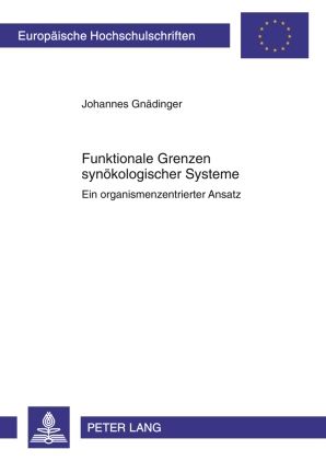 Produktbild: Funktionale Grenzen synoekologischer Systeme