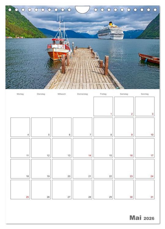 Produktbild: Norwegen - Reiseplaner (Wandkalender 2026 DIN A4 hoch), CALVENDO Monatskalender
