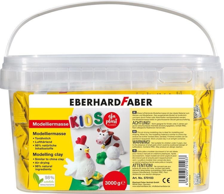 Produktbild: Lufttrocknende Modelliermasse, Geruchsneutral, Ideal f&uuml;r die Verwendung in Kin