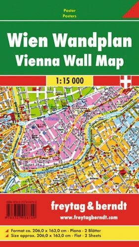 Produktbild: Wien Wandplan, 1:15.000, Poster