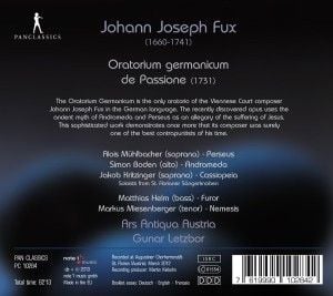 Produktbild: Fux: Oratorium Germanicum De Passione