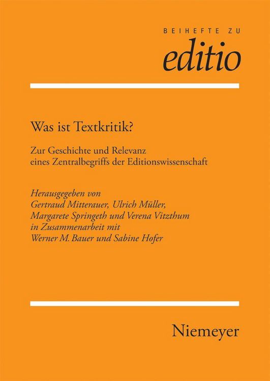 Produktbild: Was ist Textkritik?