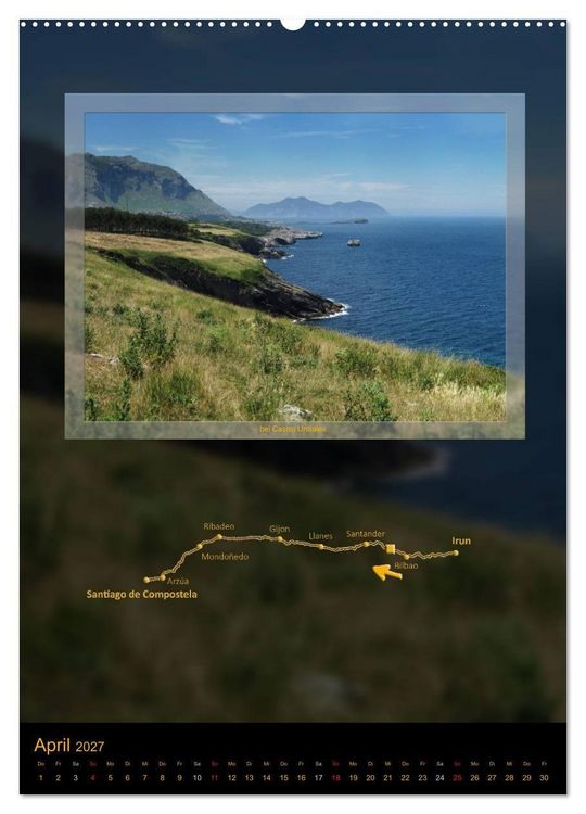 Produktbild: Camino del Norte (hochwertiger Premium Wandkalender 2027 DIN A2 hoch), Kunstdruck in Hochglanz