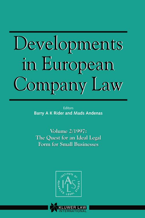 Produktbild: Developments in European Company Law