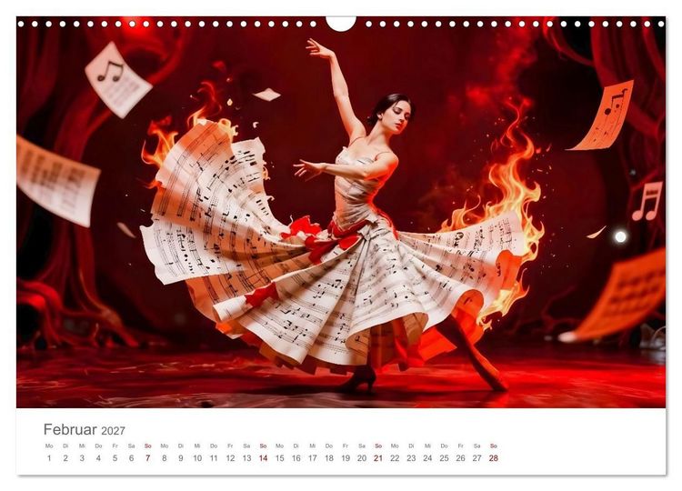 Produktbild: Tanz durch Traumwelten - Fantastische T&auml;nzerinnen in surrealen Klangr&auml;umen (Wandkalender 2027 DIN A3 quer), CALVENDO Monatskalender