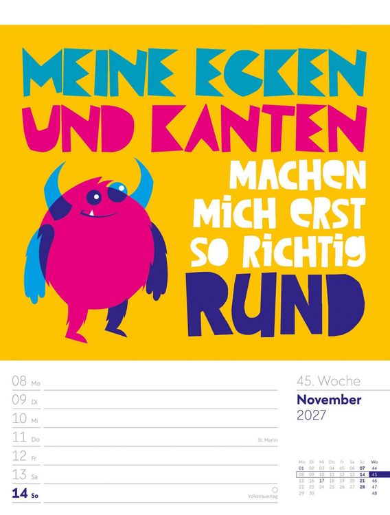 Produktbild: Klartext Spr&uuml;chekalender Wochenplaner 2027