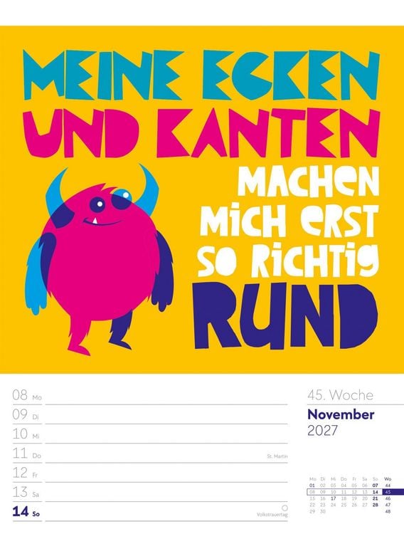 Produktbild: Klartext Spr&uuml;chekalender Wochenplaner 2027