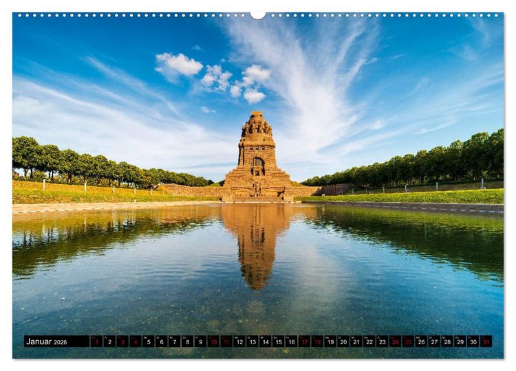 Produktbild: Leipzig Die Sachsenmetropole mit gro&szlig;er Vergangenheit (hochwertiger Premium Wandkalender 2026 DIN A2 quer), Kunstdruck in Hochglanz