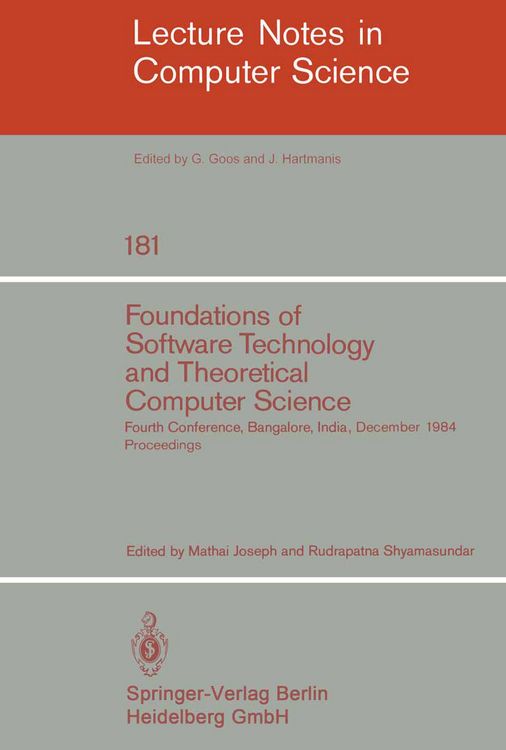 Produktbild: Foundations of Software Technology and Theoretical Computer Science