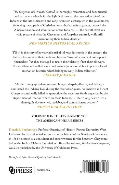 Produktbild: Berthrong, D: Cheyenne and Arapaho Ordeal