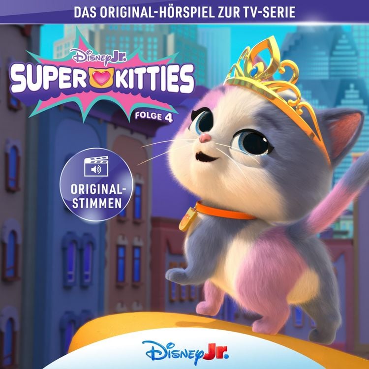 Produktbild: 04: Die SuperKitties und der falsche Sparks / Die SuperKitties und der Hundespieltag / Die SuperKitties und Amaras Diadem / Die SuperKitties und Buddys neuer Anzug (H&ouml;rspiel zur Disney TV-Serie)