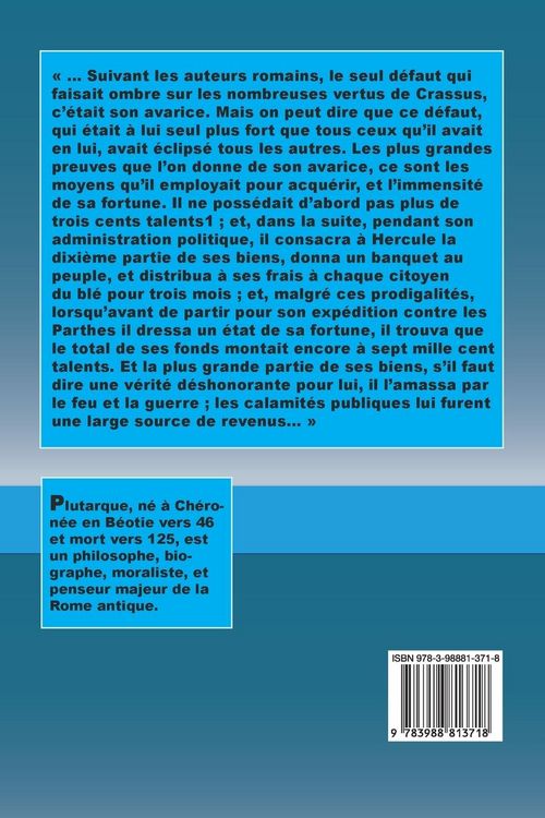 Produktbild: Vie de Marcus Crassus