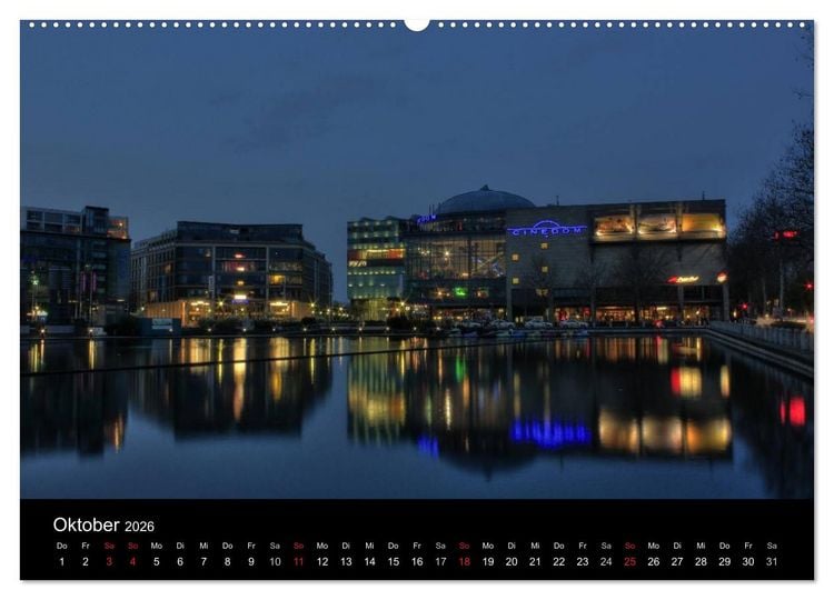 Produktbild: K&ouml;ln bei Nacht (Wandkalender 2026 DIN A2 quer), CALVENDO Monatskalender