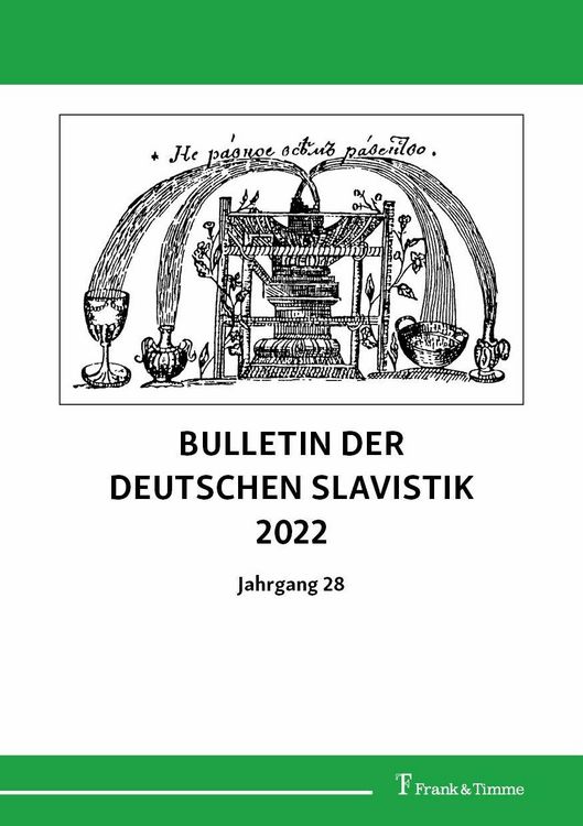 Produktbild: Bulletin der Deutschen Slavistik 2022