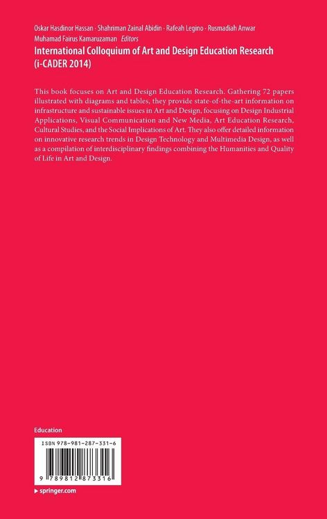 Produktbild: International Colloquium of Art and Design Education Research (i-CADER 2014)