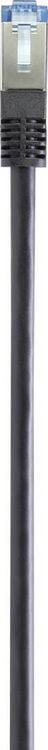 Produktbild: Renkforce RF-4673690 RJ45 Patchkabel CAT 6a S/FTP 5.00m Schwarz UV-Best&auml;ndig 1St.