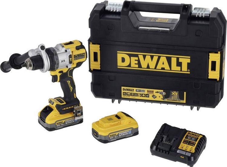 Produktbild: DEWALT DCD1007H2T-QW 3-Gang-Akku-Schlagbohrschrauber inkl. 2. Akku, inkl. Ladeger&auml;t