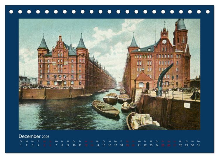 Produktbild: Lebendiges Hamburg von 1888 bis 1918 (Tischkalender 2026 DIN A5 quer), CALVENDO Monatskalender
