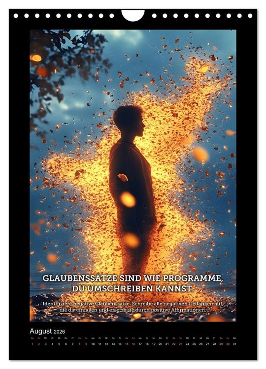 Produktbild: Vom Tr&auml;umen zum Tun! - Erschaffe dir in 12 Monaten dein Million&auml;rs-Mindset. (Wandkalender 2026 DIN A4 hoch), CALVENDO Monatskalender