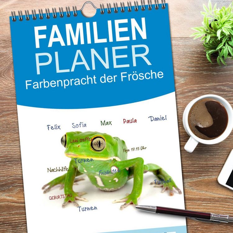 Produktbild: Familienplaner 2026 - Farbenpracht der Fr&ouml;sche mit 5 Spalten (Wandkalender, 21 x 45 cm) CALVENDO