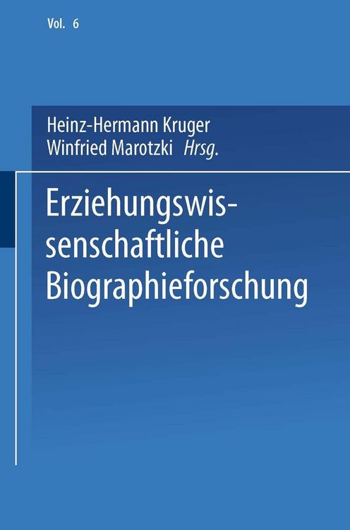 Produktbild: Erziehungswissenschaftliche Biographieforschung