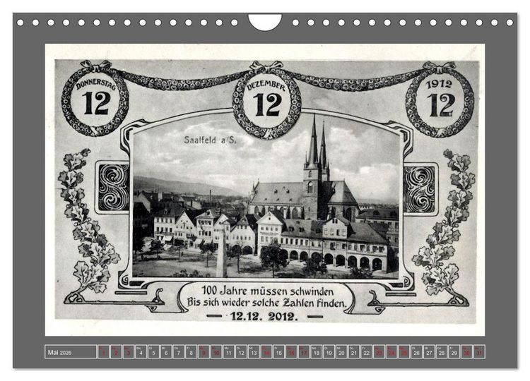 Produktbild: Gru&szlig; aus Saalfeld an der Saale (Wandkalender 2026 DIN A4 quer), CALVENDO Monatskalender