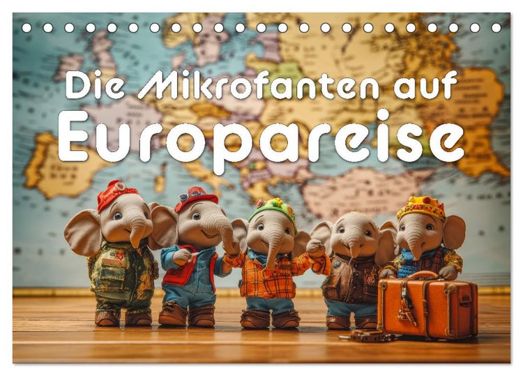 Produktbild: Die Mikrofanten auf Europareise (Tischkalender 2026 DIN A5 quer), CALVENDO Monatskalender