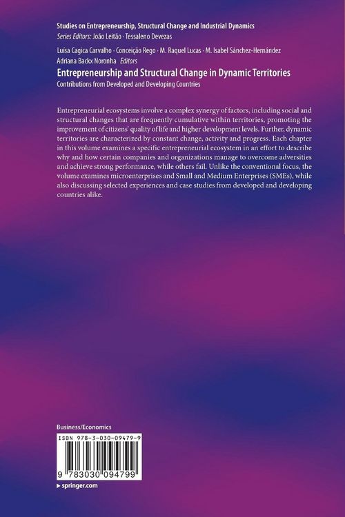 Produktbild: Entrepreneurship and Structural Change in Dynamic Territories