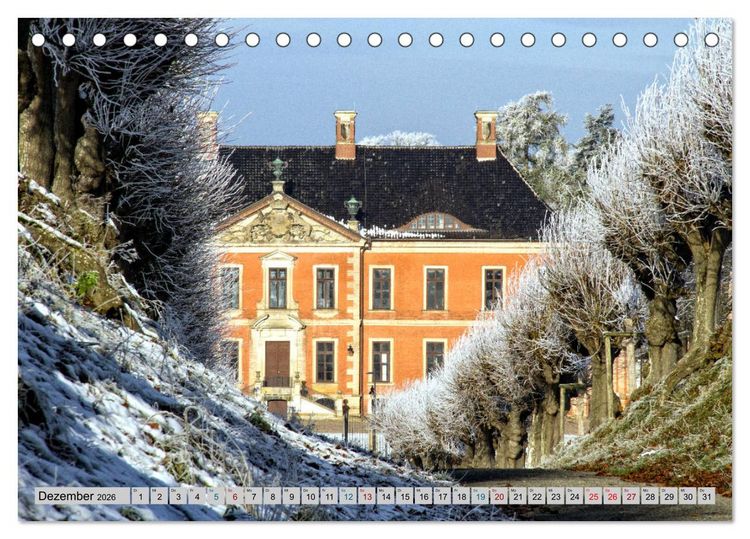 Produktbild: Schloss Bothmer - Kl&uuml;tzer Schlossimpressionen (Tischkalender 2026 DIN A5 quer), CALVENDO Monatskalender