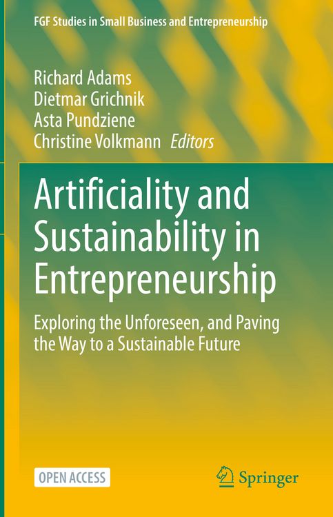 Produktbild: Artificiality and Sustainability in Entrepreneurship