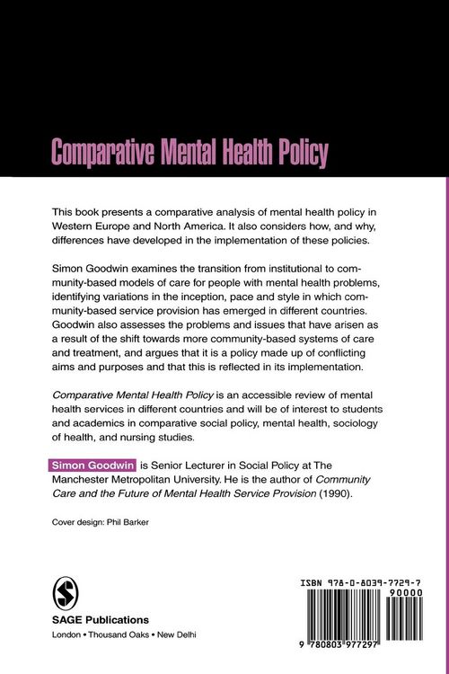 Produktbild: Comparative Mental Health Policy