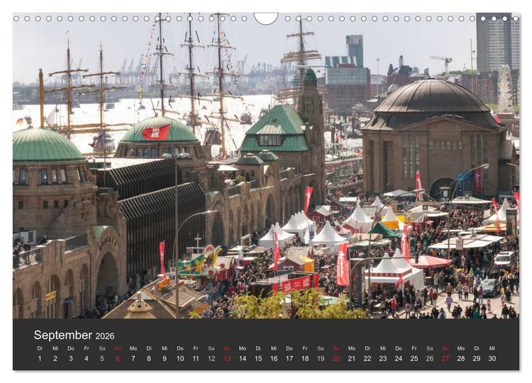 Produktbild: Hamburger Stadtansichten (Wandkalender 2026 DIN A3 quer), CALVENDO Monatskalender