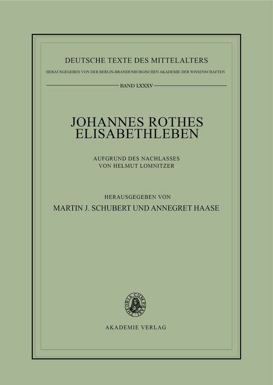 Produktbild: Johannes Rothes Elisabethleben