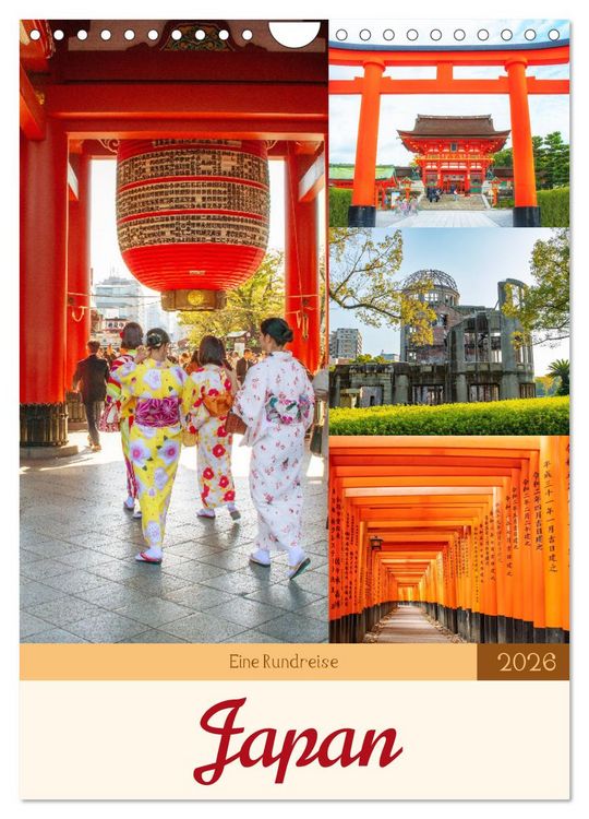 Produktbild: Eine Rundreise - Japan (Wandkalender 2026 DIN A4 hoch), CALVENDO Monatskalender
