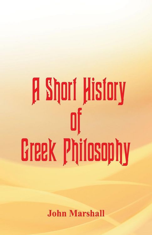 Produktbild: A Short History of Greek Philosophy