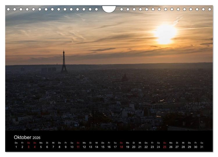 Produktbild: Eiffel Tower &ndash; Tour Eiffel &ndash; Eiffelturm &ndash; Paris 2026 (Wandkalender 2026 DIN A4 quer), CALVENDO Monatskalender