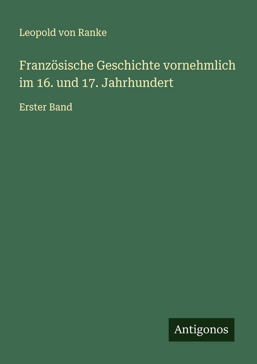 Produktbild: Franz&ouml;sische Geschichte vornehmlich im 16. und 17. Jahrhundert