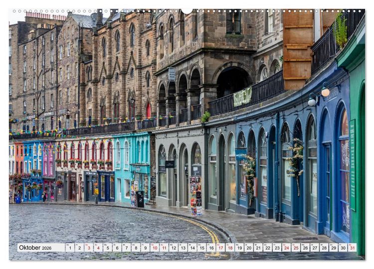 Produktbild: Wundersch&ouml;nes Edinburgh (hochwertiger Premium Wandkalender 2026 DIN A2 quer), Kunstdruck in Hochglanz