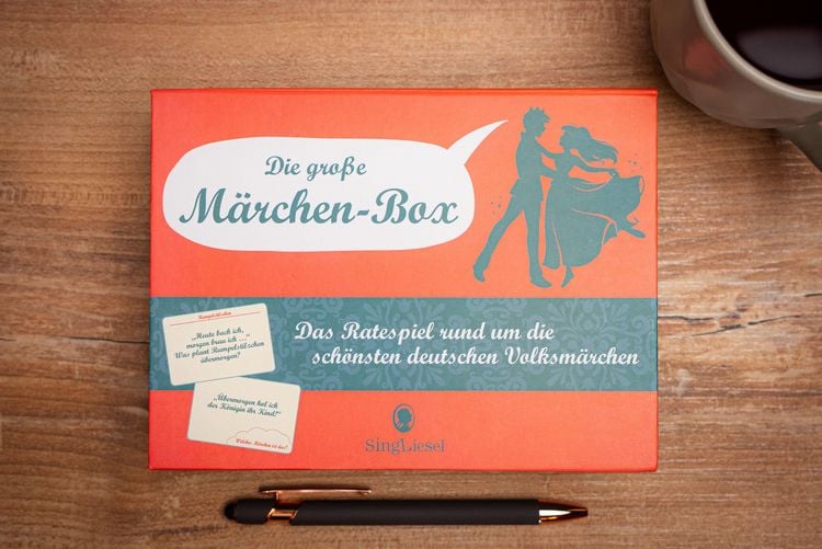 Produktbild: Die gro&szlig;e M&auml;rchen-Quiz-Box f&uuml;r Senioren. Das Spiel rund um bekannte M&auml;rchen f&uuml;r Senioren. Auch mit Demenz. Spiele Box mit 100 Karten.