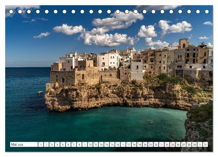 Produktbild: Italien - Apulien (Tischkalender 2026 DIN A5 quer), CALVENDO Monatskalender