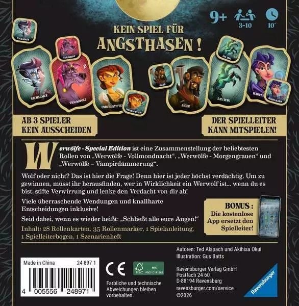 Produktbild: Werw&ouml;lfe - Special Edition - Gesellschaftsspiel & Kartenspiel ab 9 Jahre