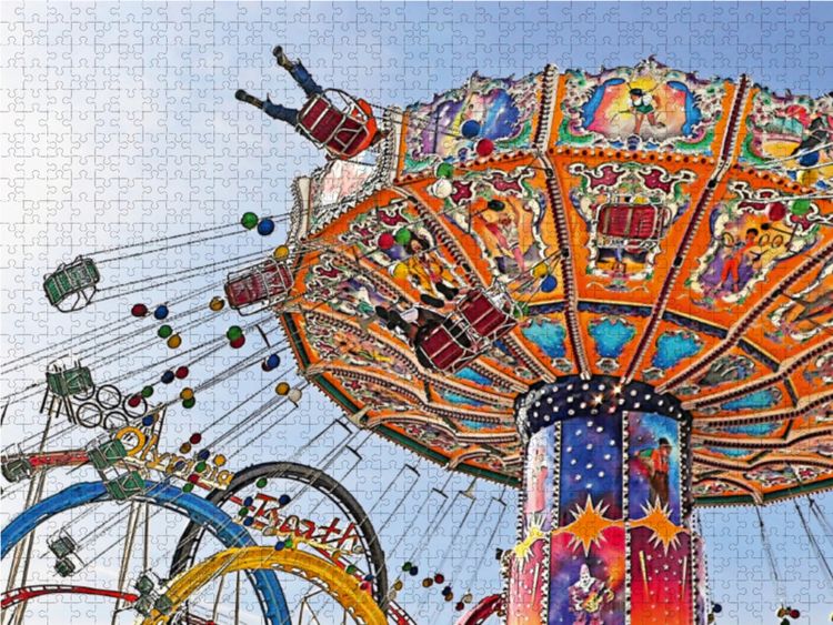 Produktbild: CALVENDO Puzzle Kettenkarussell 1000 Teile Lege-Gr&ouml;&szlig;e 64 x 48 cm Foto-Puzzle Bild von SusaZoom